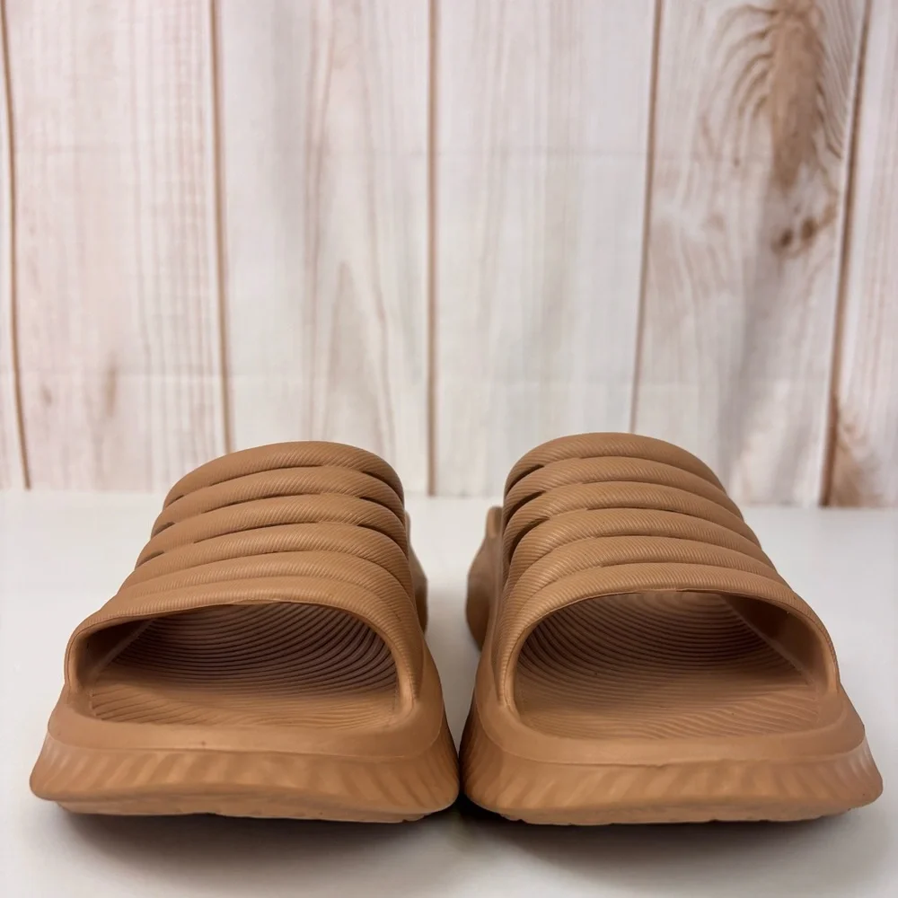 KuaiLu Recovery Slide Sandals Comfort Orthopedic Support Plantar Fasciitis Tan 8 - Picture 7 of 14